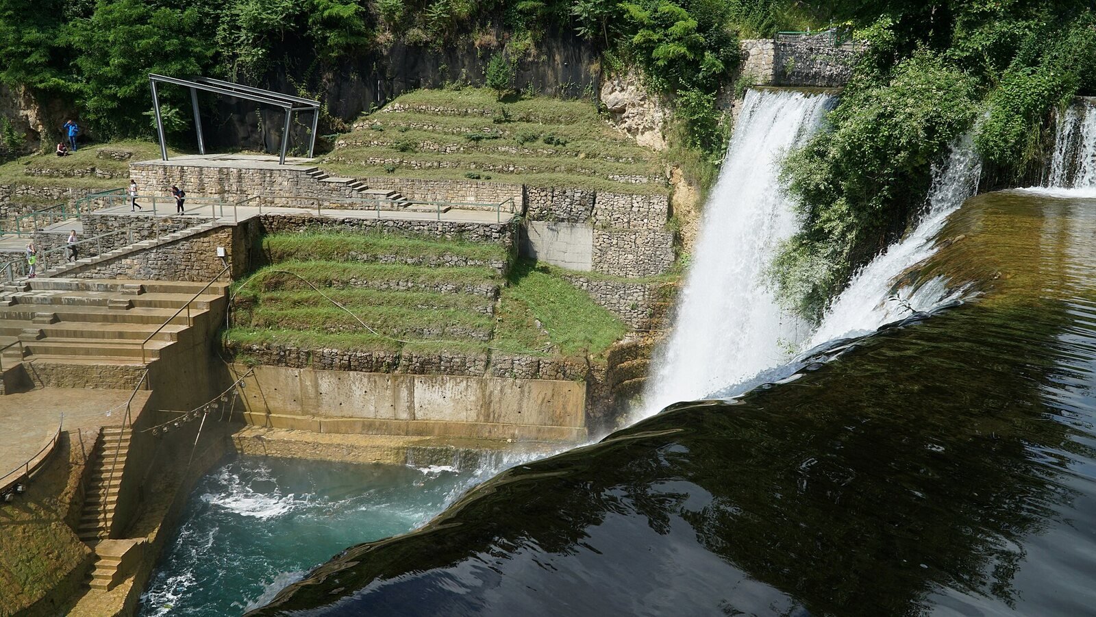 Jajce · The Pliva waterfall